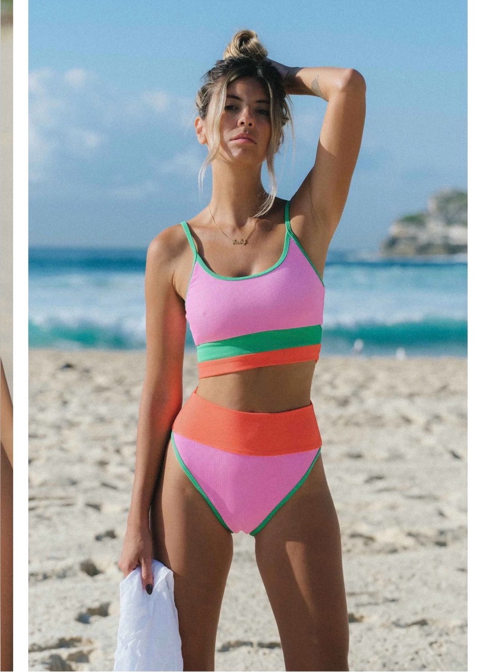 Eva Top Coral Beach Colorblock